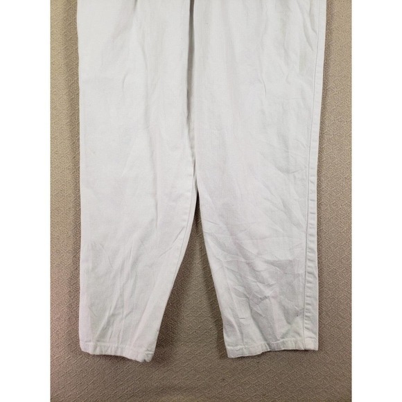 H&M Pants Womens 4 White Visible 4-Buttons High-Waist Pleated Paper Bag Trousers - Picture 3 of 11